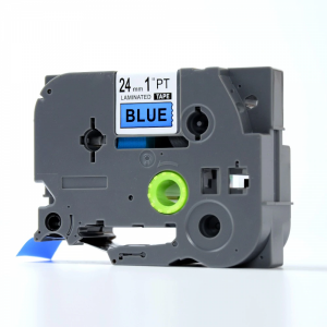Dofe analog printeri label Brother TZ-551 TZ551 TZe-551 TZe551 Black on Blue
