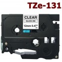 Dore analog Brother TZ-131/TZe-131 Label Maker Tape, 12mm x 8m, Black On Clear (Komplekt 10tk.)