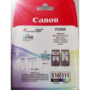 Canon tindikassett PG510 PG-510 PG511 PG-511 Multipack