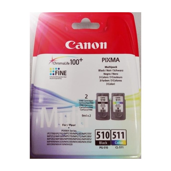 Canon tindikassett PG510 PG-510 PG511 PG-511 Multipack