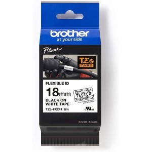 Brother TZ-FX241, TZe-FX241,  printer labelkassette, TZFX241, TZeFX241, Black on White