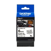 Brother TZe-FX211, TZeFX211, printer labelkassette, Black on White