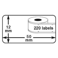 Dore analoog DYMO 99017 S0722460 sildid 12x50mm (Komplekt 10tk.)