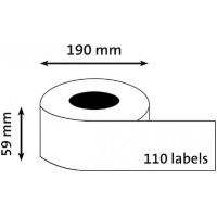 Dore analoog DYMO 99019  S0722480 sildid 59x190mm S0722480 (Komplekt 10tk.)