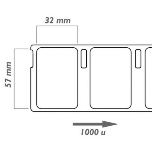 Dore Analoog Genuine Dymo etikettide rull 11354 -R S0722540 (removable) 57mm x 32mm (Komplekt 10tk.)