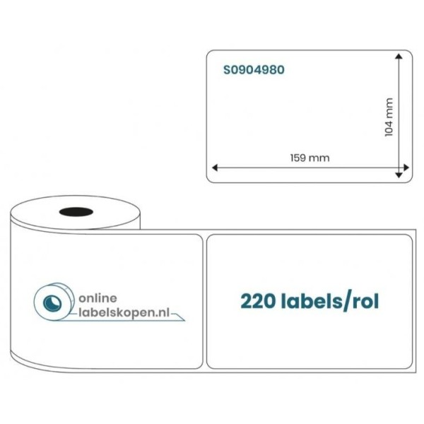 Dore analoog Genuine Dymo Extra Large Shipping Labels S0904980 104mm x 159mm (Komplekt 10tk.)