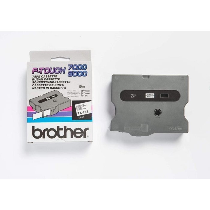 Brother TX-241 TX241 Kleepkirjalint Black on white