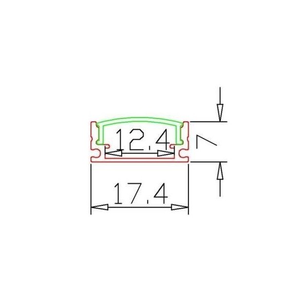 LED profilis 001W 3m