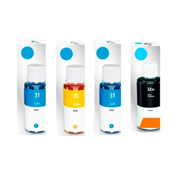 HP 31 32XL bottle Ink Dore compatible set 4 pcs