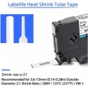 Brother HSe-231 HSe231 Heat Shrink Tube Tape Dore analoog