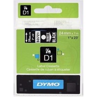 DYMO D1 -teippi 24 mm x 7 m Valkoinen teksti mustalla pohjalla (53721 S0721010)