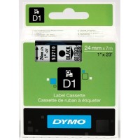 DYMO D1 Juostelė 24mm x7m   juodas ant skaidrios (53710   S0720920)