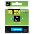 DYMO D1 Tape 6mm x 7m Black on Yellow (43618 S0720790)