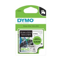 DYMO D1 Durable Nailono Juostelė 12mm x 3.5m   juodas ant baltos (S0718040   16957)