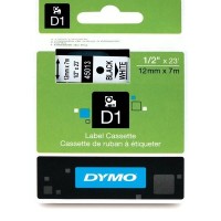 DYMO D1 Juostelė 12mm x7m   juodas ant baltos (45013   S0720530)