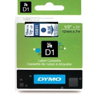 DYMO D1 teip 12mm x7m   sinine läbipaistval peal (45011   S0720510)