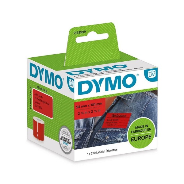 DYMO lipdukai 54 x 101 mm (2133399) - Raudonos