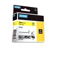 DYMO Rhino Vinyl Tape 24mm x 5.5m   black on yellow (1805431)