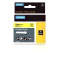 DYMO Rhino Flexible Nylon Tape 19 mm x 3.5m   black on yellow (18491)