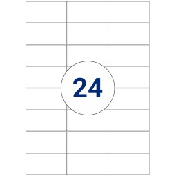 Labels size 70 mm x 36 mm