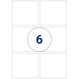 Labels size 99.1 mm x 93.1 mm