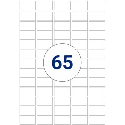 A4 Этикеток 65 на листе. формат печати 38.1mm x 21.2mm X65. Листов ...