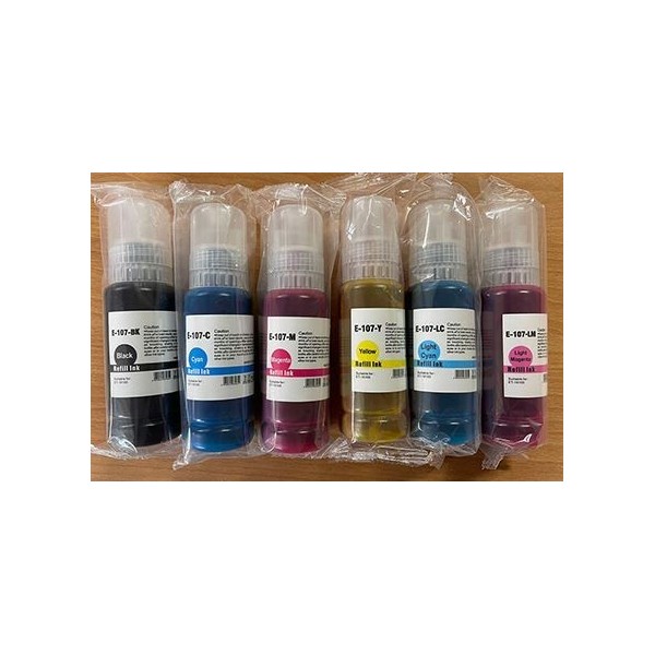 Epson 107 bottle Ink C13T09B Dore compatible set 6 pcs