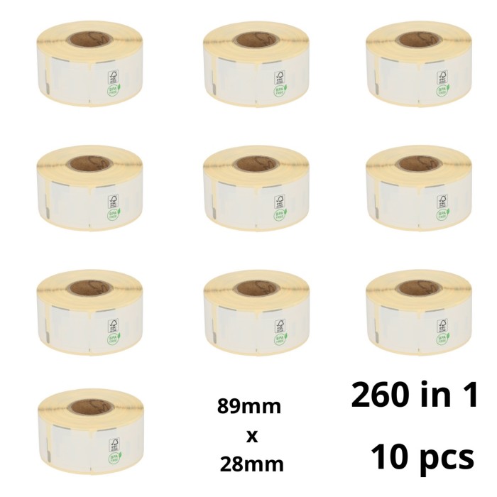 Seiko SLP-2RLH Dymo 99010 label roll Dore compatible set 10 pcs