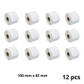 Zebra 3006082 100mm x 85mm label roll Dore compatible set 12 pcs