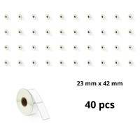 Zebra 23mm x 42mm label roll Dore compatible set 40 pcs