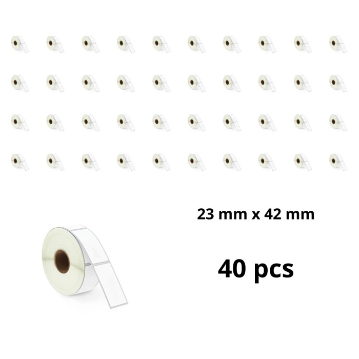 Zebra 23mm x 42mm label roll Dore compatible set 40 pcs