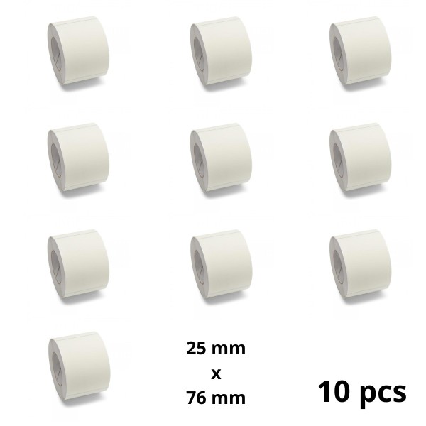 Zebra 3007207 25mm x 76mm label roll Dore compatible set 10 pcs