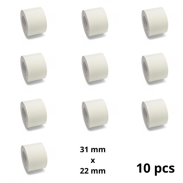 Zebra 3007208-T 31mm x 22mm label roll Dore compatible set 10 pcs