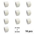 Zebra 3007208-T 31mm x 22mm x 76mm etikettirulla Dore analoginen set 10 kpl