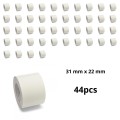 Zebra 3007208-T 31mm x 22mm etiketi rull Dore analoog set 44 tükki