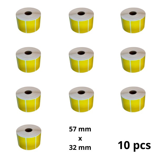 Zebra 800262-125 57mm x 32mm etiketi rull Dore analoog set 10 tükki