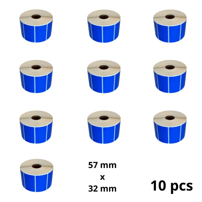 Zebra 800262-125 57mm x 32mm etikettirulla Dore analoginen set 10 kpl