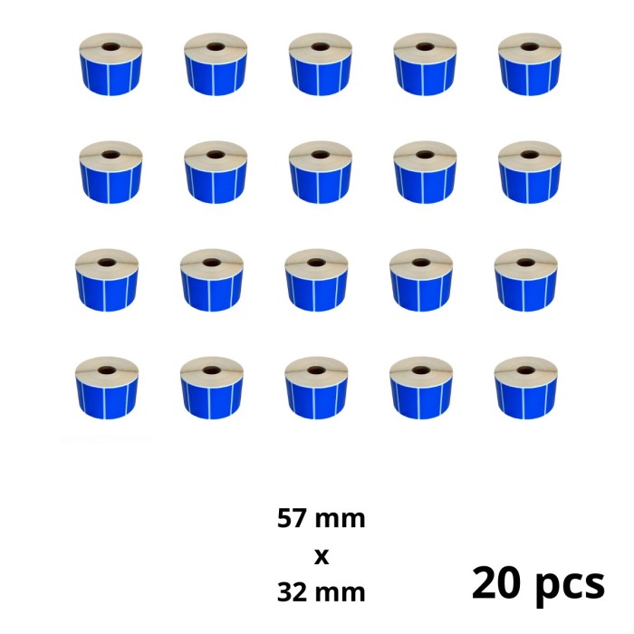 Zebra 800262-125 57mm x 32mm etiketi rull Dore analoog set 20 tükki