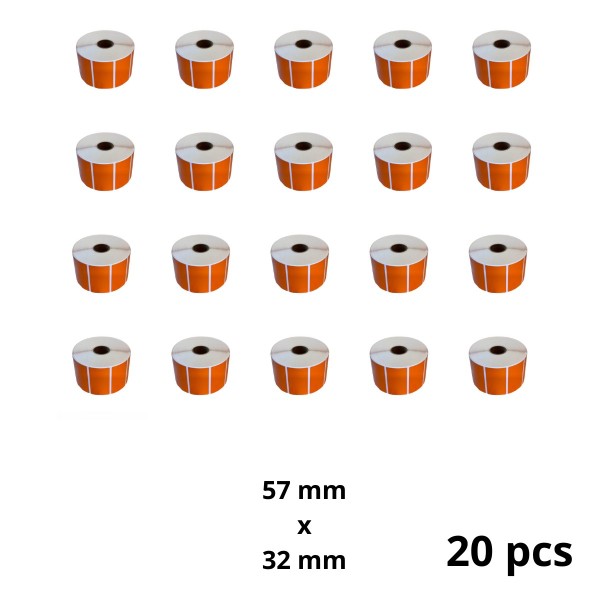 Zebra 800262-125 57mm x 32mm etiketi rull Dore analoog set 20 tükki