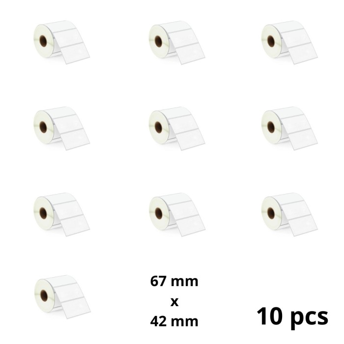 Zebra 67mm x 42mm etikettirulla Dore analoginen set 10 kpl