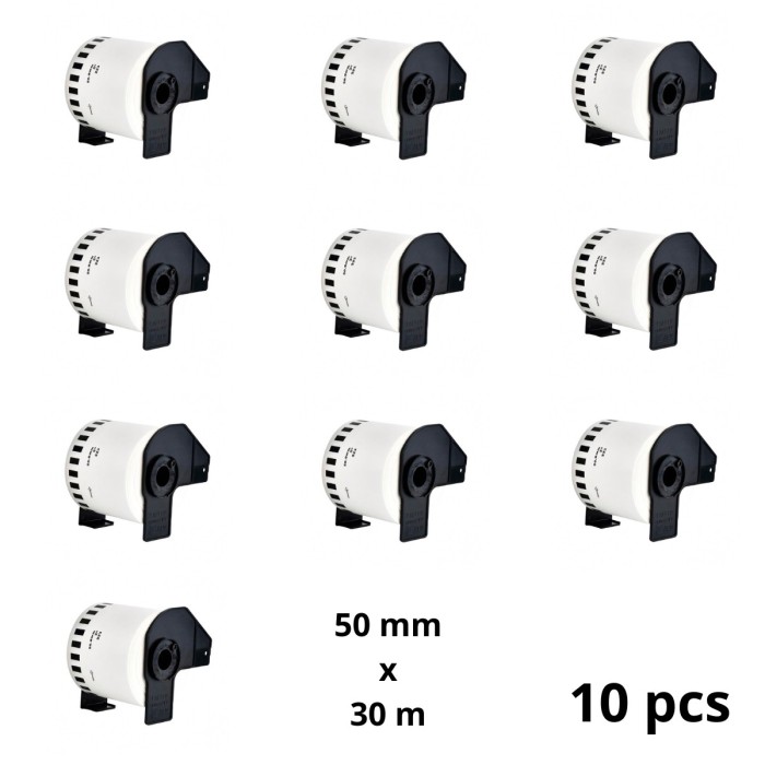 Brother DK-22223 DK22223 etiketi rull Dore analoog komplekt 10 tükki