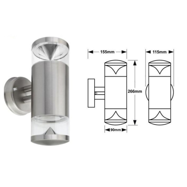 copy of LED rūsas sienas lampa 2x1w 4000-4500K