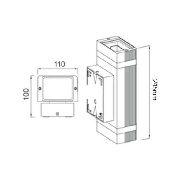 copy of LED rūdžių sienų lemputė 2x1W 4000-4500k