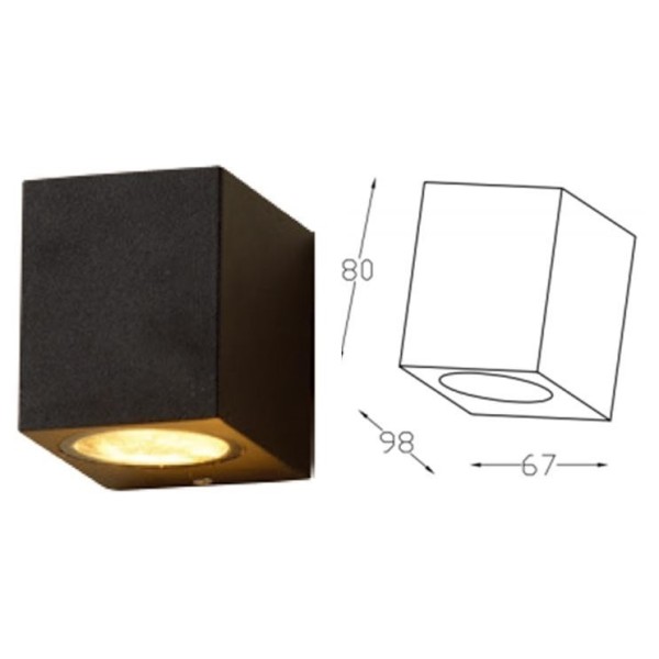 copy of LED rūdžių sienų lemputė 2x1W 4000-4500k