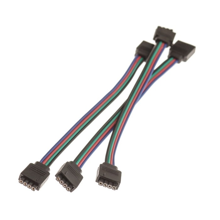 4PIN connection 15 cm RGB + black 4 pcs cables