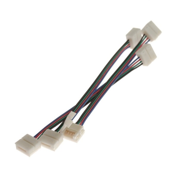 Skava (2 galiņi) ar kabeli 15 cm 10 mm 12V IP65 4PIN LED