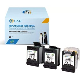 HP 304XL N9K08AE BK rašalinė kasetė G&G suderinama multipakas 3 vnt