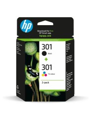 HP tindikassett N9J72AE HP 301 BK + HP 301 CMY