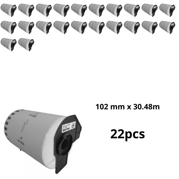 Brother DK-22243 DK22243 etiketi rull Dore analoog komplekt 22 tükki