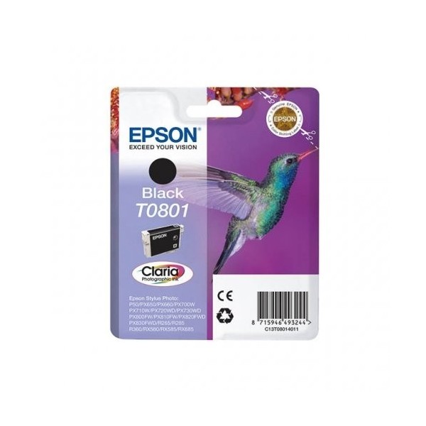 Epson оригинал чернила C13T08014010 T0801